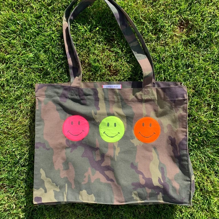 Large Camo Tote Bag MAMA Little L Sews